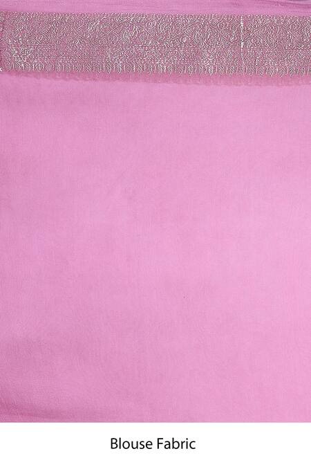 Shop_Mint N Oranges_Purple Georgette Embroidery Handwoven Butta Saree With Blouse_Online_at_Aza_Fashions