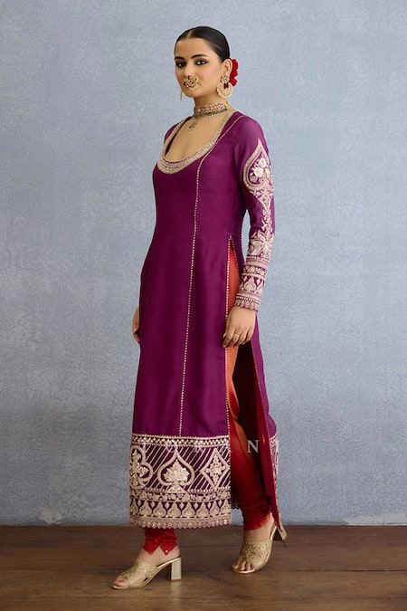 Buy Torani Purple Tissue, Silk, Jersey Diamonds, Zari, Kurta Set With Churidar And Dupatta Online at Aza Fashions Buy_Torani_Purple Tissue, Silk, Jersey Diamonds, Zari, Kurta Set With Churidar And Dupatta _Online_at_Aza_Fashions
