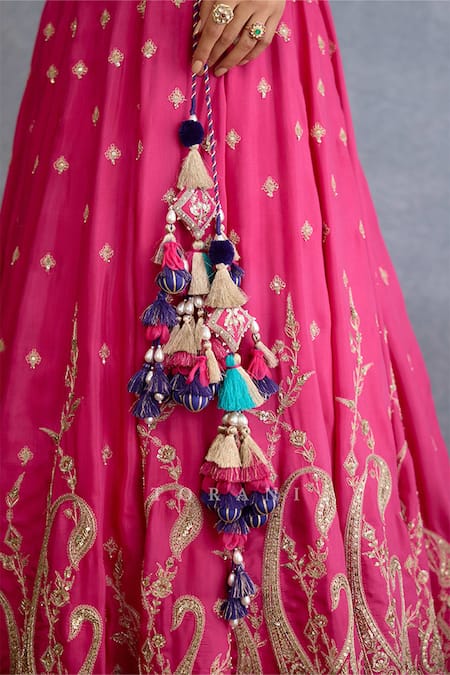 Shop Torani Pink Muslin, Silk, Georgette, Chiffon Pearls, Diamonds, Lehenga Set With Dupatta Shop_Torani_Pink Muslin, Silk, Georgette, Chiffon Pearls, Diamonds, Lehenga Set With Dupatta