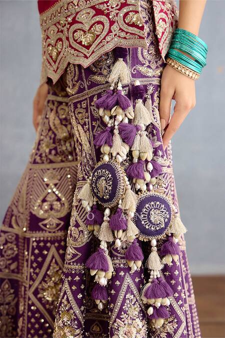 Buy_Torani_Pink Jersey, Silk, Net Pearls, Sequins, Dori Embroidered Kurta Sharara Set 