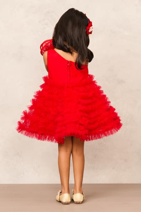 Pinkcow designs pvt ltd Ruffled One Shoulder Dress 