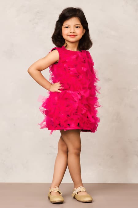 Buy Pinkcow designs pvt ltd Pink Net Hot Fluffy Tulle Dress Online at Aza Fashions Buy_Pinkcow designs pvt ltd_Pink Net Hot Fluffy Tulle Dress _Online_at_Aza_Fashions