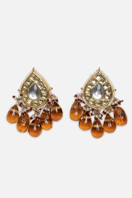 Dugran By Dugristyle Multi Color Pearls, Stones Kundan Embellished Pendant Choker Set at Aza Fashions Dugran By Dugristyle_Multi Color Pearls, Stones Kundan Embellished Pendant Choker Set _at_Aza_Fashions