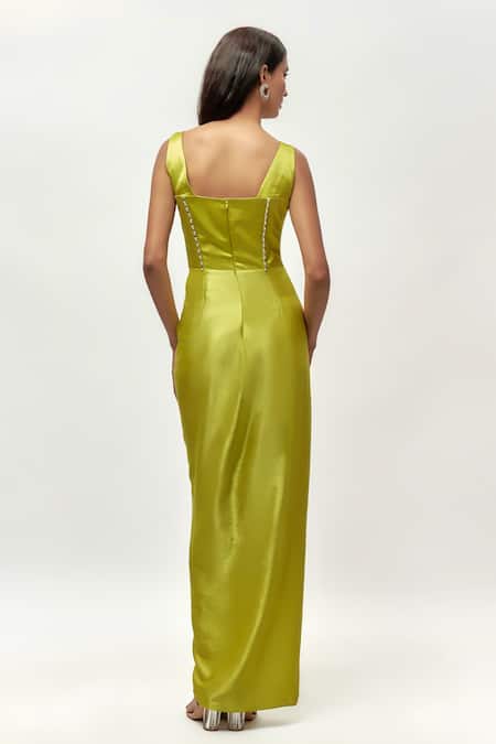 Emblaze Swarovski Embellished Draped Gown 