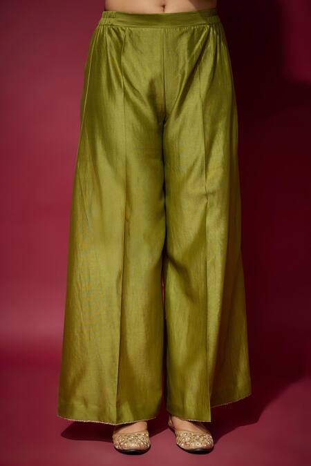 Buy The Aarya Green Organza, Handloom Cotton, Chanderi Sequins, Paisley Embroidered Kurta Set Online at Aza Fashions Buy_The Aarya_Green Organza, Handloom Cotton, Chanderi Sequins, Paisley Embroidered Kurta Set _Online_at_Aza_Fashions