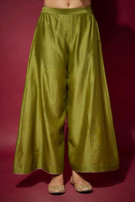 Buy The Aarya Green Organza, Handloom Cotton Zari, Sequins Paisley Embroidered Kurta Set Online at Aza Fashions Buy_The Aarya_Green Organza, Handloom Cotton Zari, Sequins Paisley Embroidered Kurta Set _Online_at_Aza_Fashions