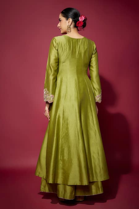 The Aarya Floral Zardozi Semi Anarkali Set