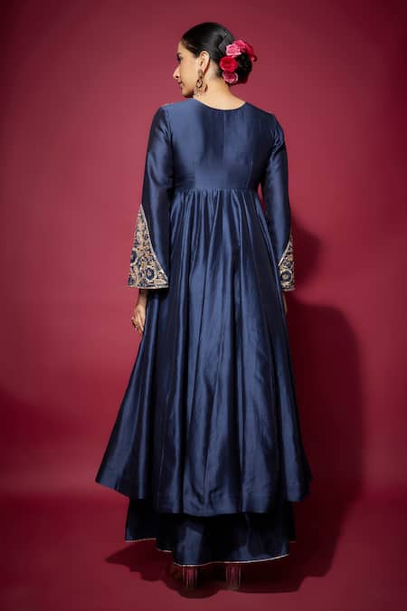 The Aarya Floral Hand Embroidered Anarkali Set 