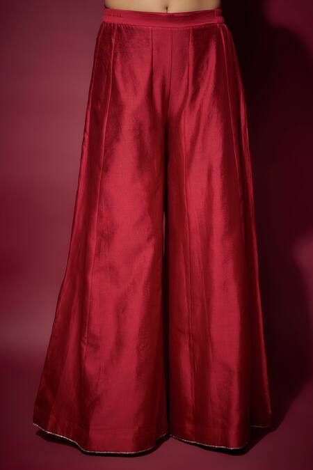 Buy The Aarya Red Organza, Chanderi, Handloom Cotton Beads, Floral Zardozi Anarkali Pant Set Online at Aza Fashions Buy_The Aarya_Red Organza, Chanderi, Handloom Cotton Beads, Floral Zardozi Anarkali Pant Set _Online_at_Aza_Fashions