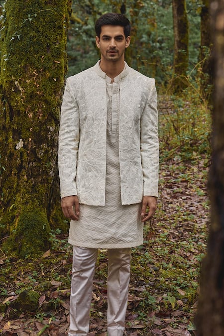 Varun Chakkilam Blossom Embroidered Jacket & Pant Set 