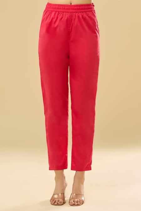 Buy Naintara Bajaj Pink Cotton Embroidery V-neck Angrakha Anarkali Set With Dupatta Online at Aza Fashions Buy_Naintara Bajaj_Pink Cotton Embroidery V-neck Angrakha Anarkali Set With Dupatta _Online_at_Aza_Fashions