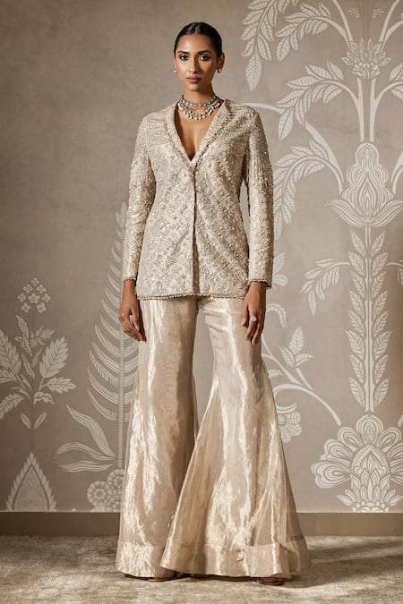 Ridhi Mehra Flora Sequin Jaal Embroidered Jacket & Pant 