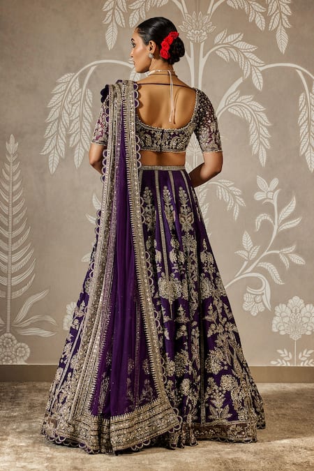 Ridhi Mehra Gulbahar Embroidered Purple Lehenga Set 