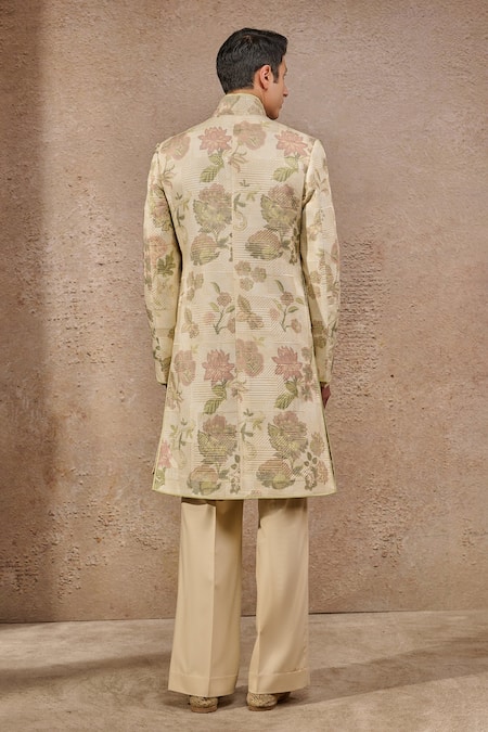 Tarun Tahiliani Floral Motif Designer Sherwani Set 