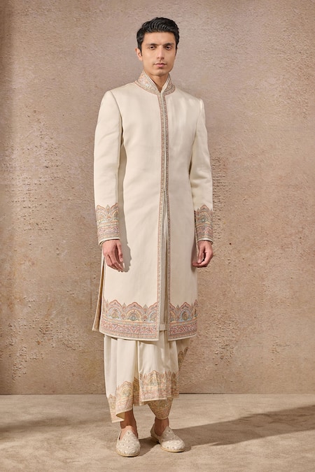 Tarun Tahiliani Blossom Thread Embroidered Sherwani Set 