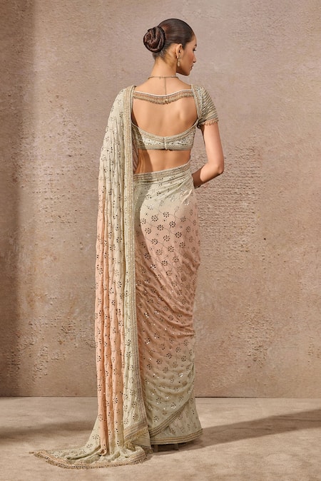Tarun Tahiliani Ombre Mukaish Embroidered Saree Set 