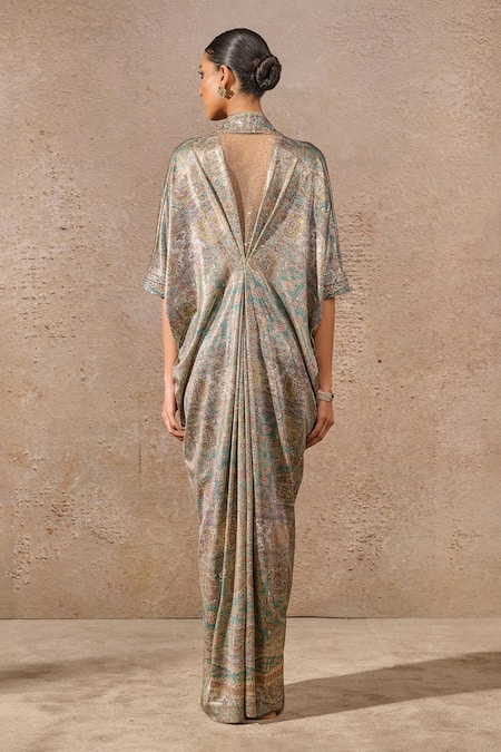 Tarun Tahiliani Geometric Printed Draped Kaftan 