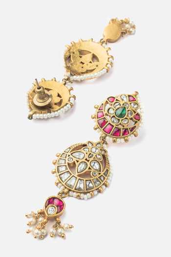 Buy Vivinia By Vidhi Mehra Gold Plated Piping, Zari Multi Color Elephant Motif Necklace Set Online at Aza Fashions Buy_Vivinia By Vidhi Mehra_Gold Plated Piping, Zari Multi Color Elephant Motif Necklace Set _Online_at_Aza_Fashions