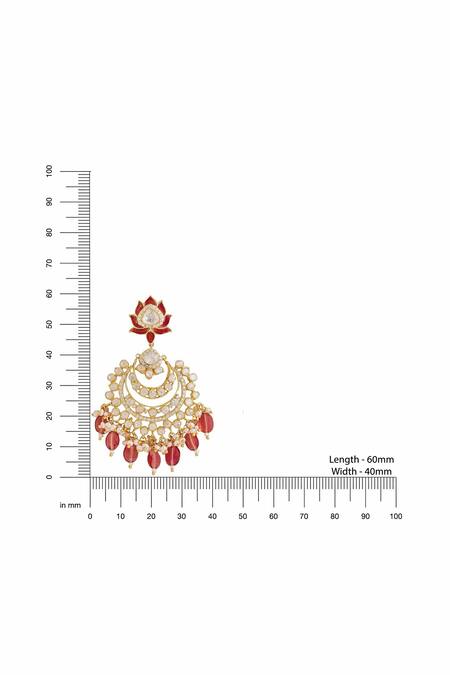 Kicky & Perky_Gold Plated Pearls, Beads, Stones Kundan And Embellished Chandbalis_Online_at_Aza_Fashions