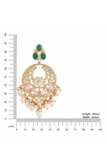 Buy Kicky & Perky Gold Plated Pearls, Stones And Chandbalis Online at Aza Fashions Buy_Kicky & Perky_Gold Plated Pearls, Stones And Chandbalis _Online_at_Aza_Fashions