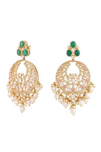 Buy_Kicky & Perky_Gold Plated Pearls, Stones And Chandbalis 