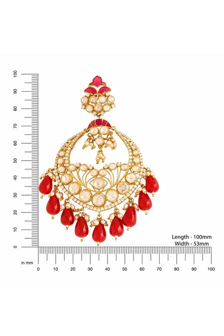 Kicky & Perky Gold Plated Pearls, Stones, Beads, Gota Patti Kundan And Chandbalis at Aza Fashions Kicky & Perky_Gold Plated Pearls, Stones, Beads, Gota Patti Kundan And Chandbalis _at_Aza_Fashions