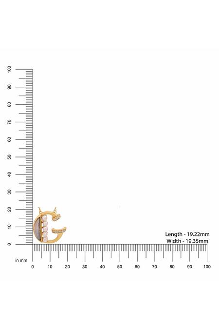 Kicky & Perky Gold Plated Pearls, Stones And Alphabet G Pendant Necklace Online at Aza Fashions Kicky & Perky_Gold Plated Pearls, Stones And Alphabet G Pendant Necklace _Online_at_Aza_Fashions