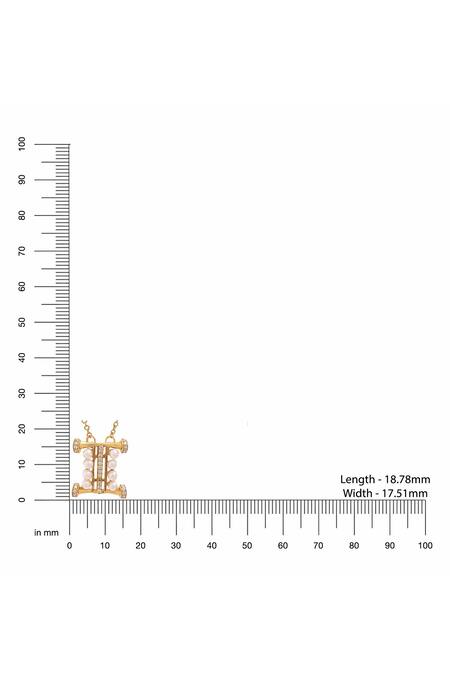 Shop Kicky & Perky Gold Plated Pearls, Stones And Alphabet I Pendant Necklace Online at Aza Fashions Shop_Kicky & Perky_Gold Plated Pearls, Stones And Alphabet I Pendant Necklace _Online_at_Aza_Fashions