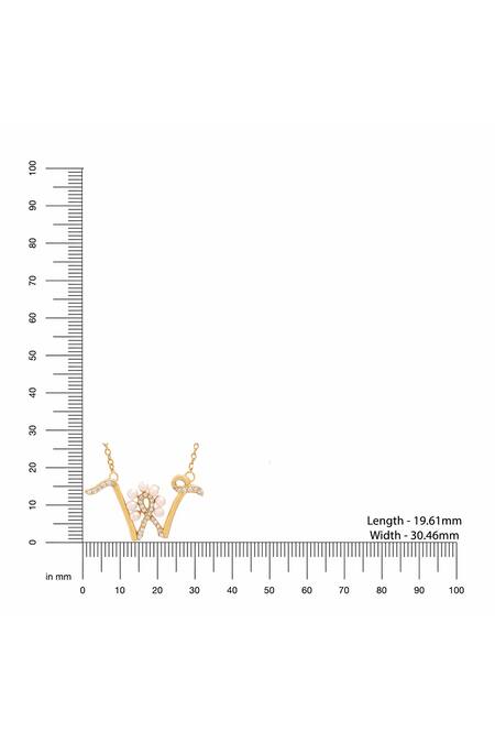 Buy Kicky & Perky Gold Plated Pearls, Stones W Shaped Pendant Necklace Online at Aza Fashions Buy_Kicky & Perky_Gold Plated Pearls, Stones W Shaped Pendant Necklace _Online_at_Aza_Fashions