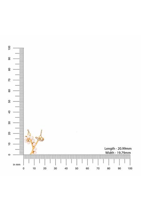 Kicky & Perky Gold Plated Y Shaped Pendant Necklace at Aza Fashions Kicky & Perky_Gold Plated Y Shaped Pendant Necklace _at_Aza_Fashions