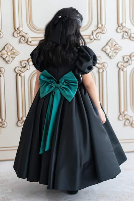 Ruchika Lath Label Black Stone Cluster Embellished Gown 