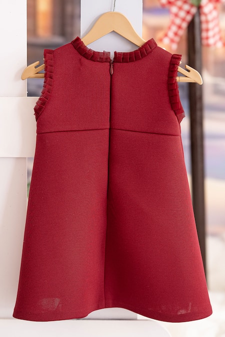 Ruchika Lath Label Pearl Embellished Frilled Dress 