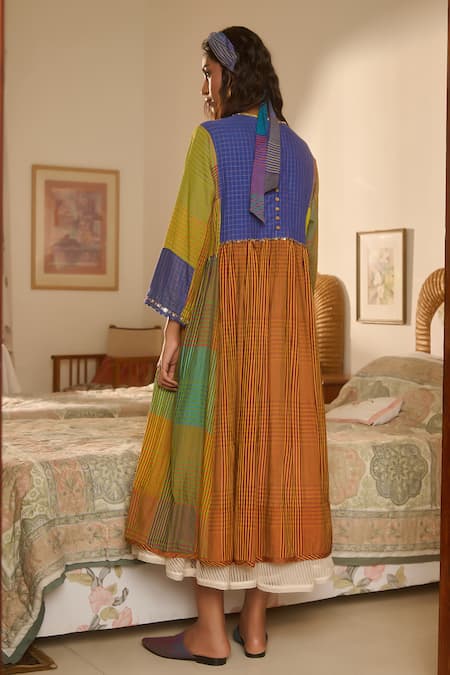 Swatti Kapoor Multicolor Stripe Woven Tunic 