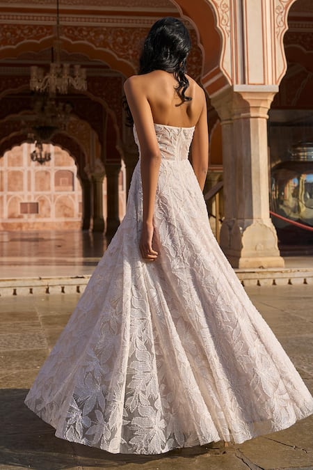 Dash And Dot Pearl & Sequin Embroidered Gown 