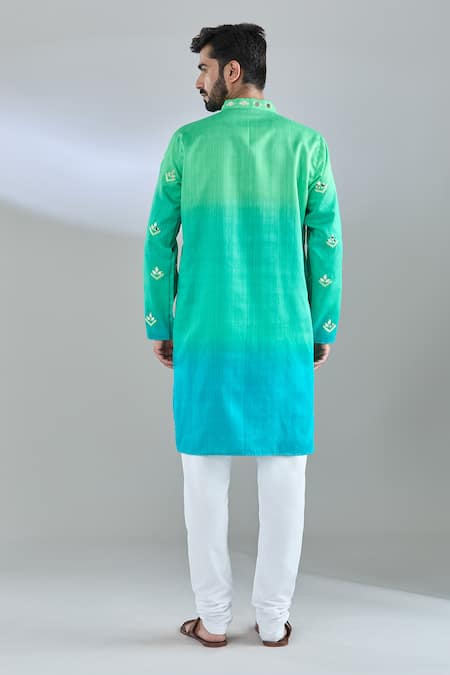 Arihant Rai Sinha Ombre Embroidered Silk Kurta 