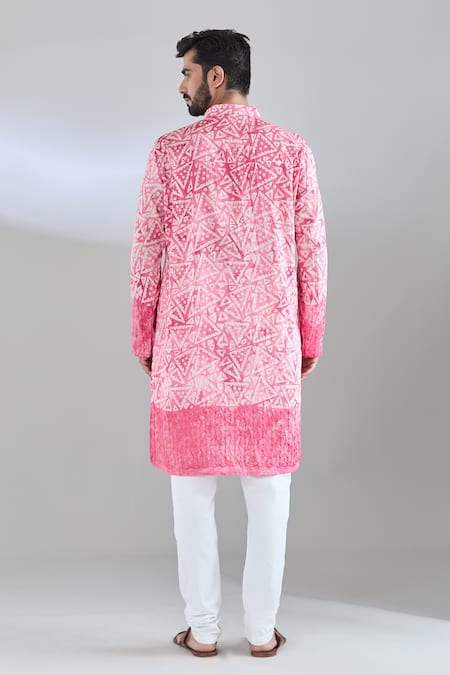 Arihant Rai Sinha Batik Print Deep Pink Kurta 