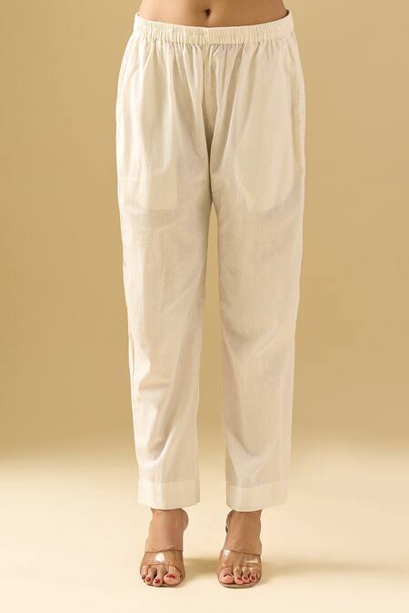 Shop Samyukta Singhania White Chanderi Cut Work, Sequins, Beads Split Cutdana Embroidered Anarkali Set Online at Aza Fashions Shop_Samyukta Singhania_White Chanderi Cut Work, Sequins, Beads Split Cutdana Embroidered Anarkali Set_Online_at_Aza_Fashions