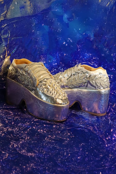Chal Jooti Sequin & Crystal Embroidered Sneakers 