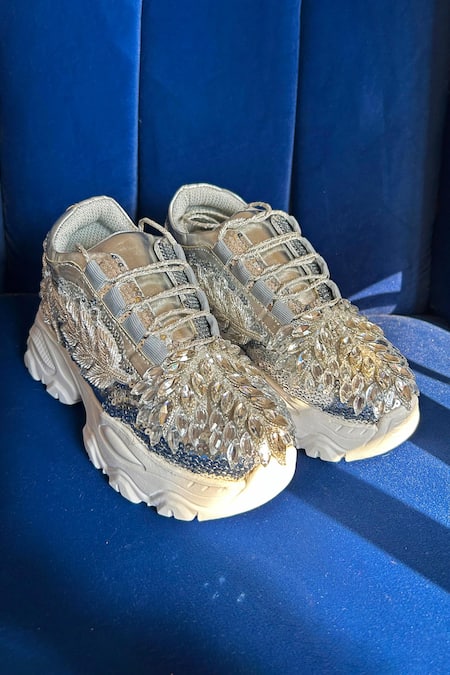 Chal Jooti Sequin & Crystal Snowflake Sneakers 