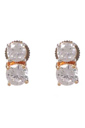 Buy_Minaki_Silver Plated Crystals Cubic Zirconia Necklace And Earring Set_Online_at_Aza_Fashions