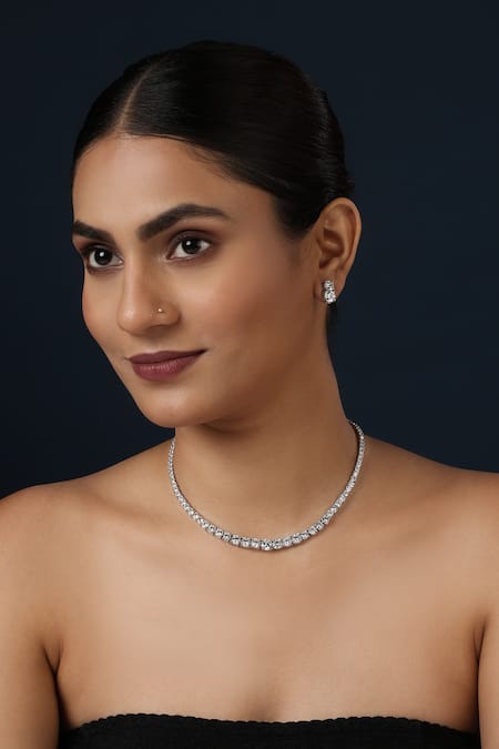 MINAKI Cubic Zirconia Necklace Set 