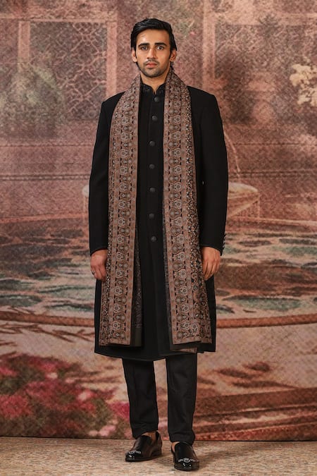 Asuka Mughal Bloom Embroidered Silk Stole 