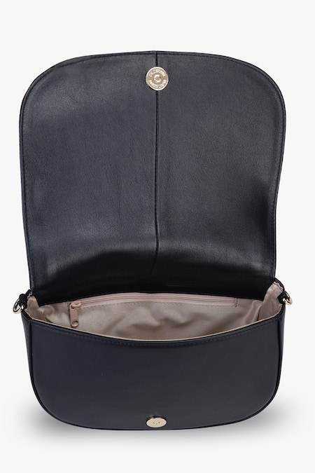 Shop_Tan & Loom_Black Embroidery Floral Banarasi Brocade Clutch Bag _Online_at_Aza_Fashions