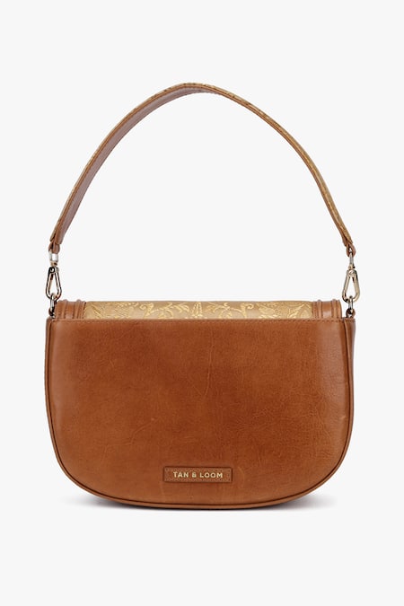 Tan & Loom Brown Woven Clutch Bag 