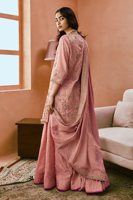Punit Balana Dabka & Dori Embroidered Kurta Sharara Set 