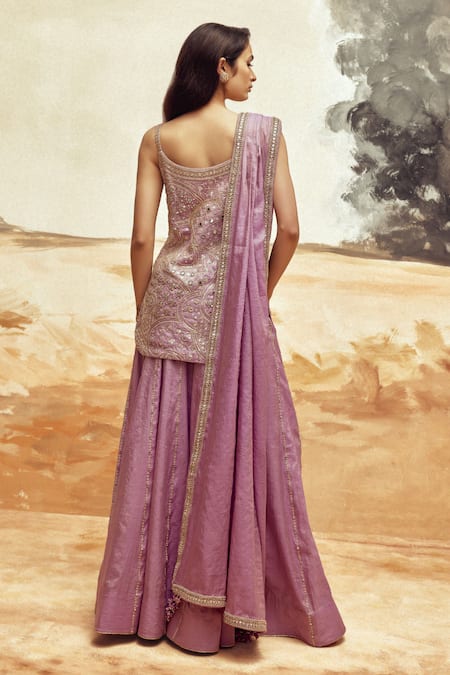 Punit Balana Zardozi Embroidered Kurta Sharara Set 