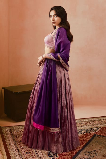 Punit Balana Zardozi Embroidered Lehenga Set 