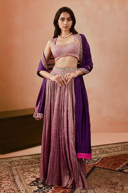 PUNIT BALANA Zardozi Embroidered Lehenga Set 