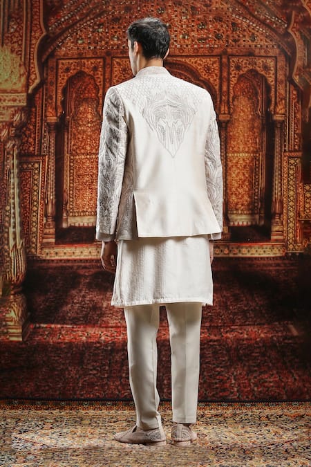 Asuka Embroidered Bandhgala Kurta Pyjama Set 
