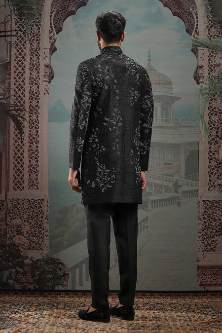 Asuka Tonal Floral Embroidered Sherwani Set 
